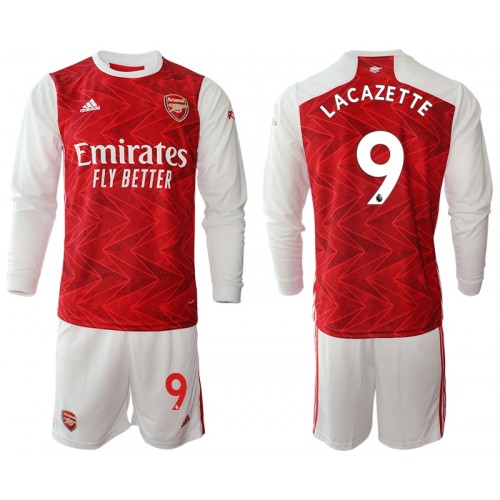 Arsenal Fodboldtrøjer Alexandre Lacazette 9 Børn Hjemmebanesæt 2020/21 Langærmet Arsenal Fodboldtrøjer Alexandre Lacazette 9 Børn Hjemmebanesæt 2020/21 Langærmet
